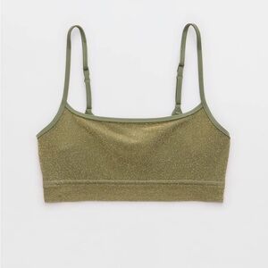 Aerie Sparkle Straight Scoop Bikini Top